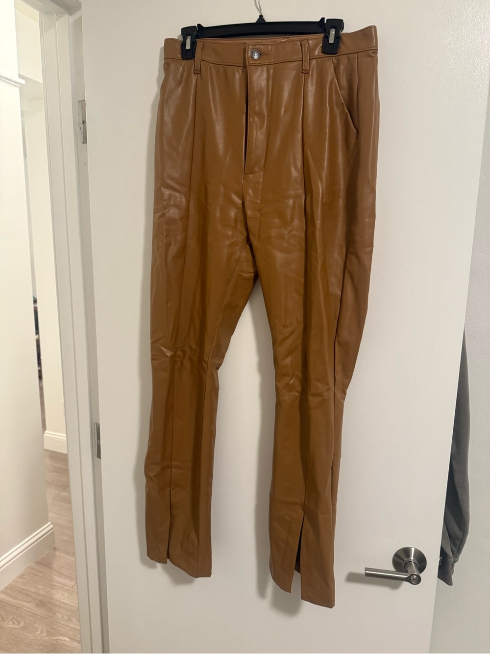Abercrombie & Fitch Ultra High Rise Vegan Leather Trousers